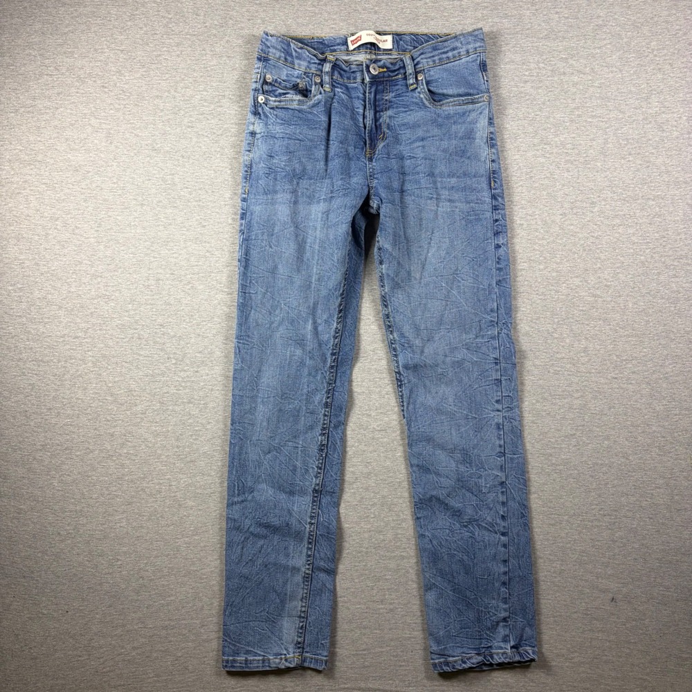 Levi's 502 Jeans Boys 14 Blue Regular Taper Denim Pants 27x29
